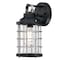 Westinghouse Fixture Wall Outdoor 60W Villa Barone Txtr, Black Indstrl Stl Clear Sd Glass 6122200 - alternate 8